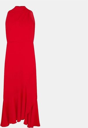 Ted Baker Womens Woven Halter Neck Midi A-Line Dress - Red - Size: 10