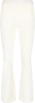 &Aacute;eron Ribbed split voor leggings in beige - Dames - Leggings - Wit - L - Broeken