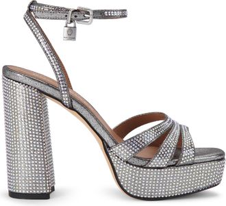 Kurt Geiger Womens Brixton Platform Sandals - Dark Grey Fabric - Size UK 6