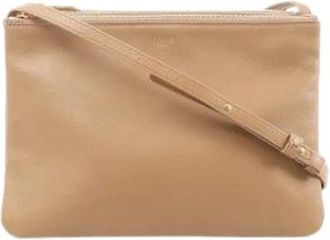 Celine Pre-owned Cross Body Bags, female, Beige, Size: ONE SIZE Pre-owned Trio Large Crossbody Bag