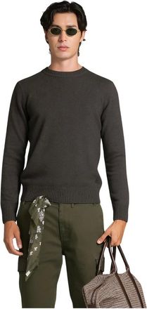 IMPURE Impure - Charlie Ronde Hals Trui - Heren - Truien - Bruin - Maat: XL Wol
