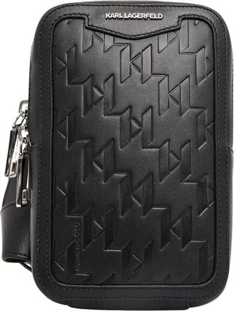 Karl Lagerfeld Saszetka - Heren - Schoudertassen - Zwart - ONE Size - Leer - Tassen