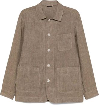 BOSS Giacca-camicia in lino - Toni neutri