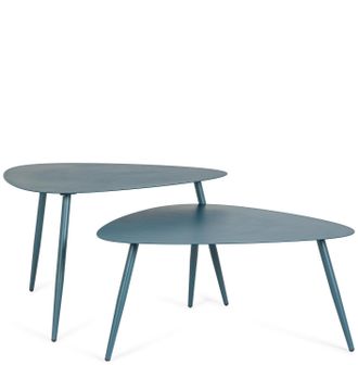 BIZZOTTO Hochwertiges Outdoor Couchtisch-Set Yvonne, Petrol