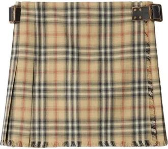 Burberry Dames, Rokken, Beige, Maat: 2XS Wol