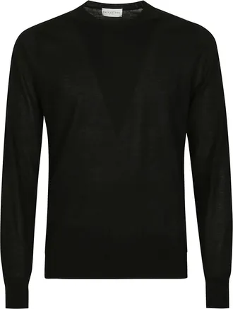 Ballantyne Plain Black Long Sleeve Sweater