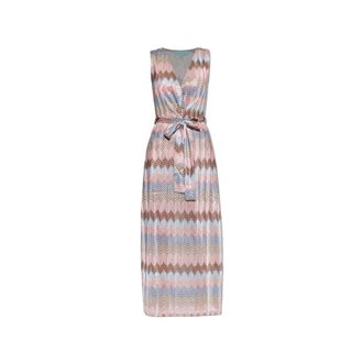 Melissa Odabash Maxi Dresses, female, Multicolor, Size: XS Bria Zigzag Stripe Dress