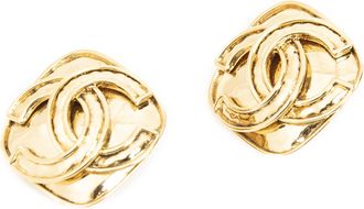 Chanel CC Diamond Clip On Earrings Oorbellen