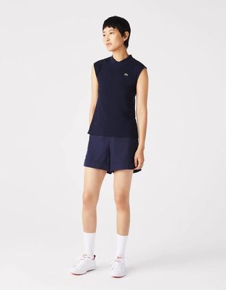 Lacoste Womens Sport Organic Cotton Golf Polo Shirt - Navy - Size: 14