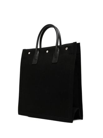 Saint Laurent Womens Rive Gauche Tote Black Leather