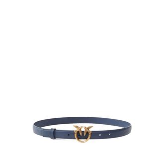 Pinko Love Berry H2 Belt Vitello Set - Dames - Riemen - Blauw - XS - Leer - Accessoires