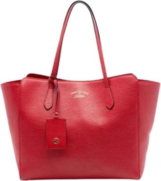 Gucci Pre-owned Tote Bags, female, Red, Size: ONE SIZE Pre-owned The Swing Tote
