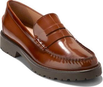 Cole Haan Treena Lug Penny Loafer in Dark Cuoio at Nordstrom, Size 7.5