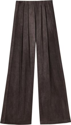 Cortana Wijde satijnen broek - Dames - Wijde Broeken - Rood - 2XS - Satijn - Broeken