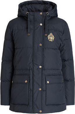 Ralph Lauren CREST-PATCH HOODED DOWN COAT