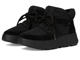 FitFlop Fitflop F-Mode Boots Womens Black Fleece Round Toe Ankle Bootie ZOGG2816