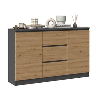 Topeshop Cazar - C&oacute;moda De 2 Puertas + 3 Cajones - Medidas: 75x120x40 - Mueble Contenedor - Aparador