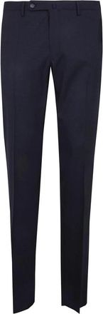 Incotex Wolbroek met platte voorkant - Heren - Chinos - Grijs - 2XL - Wol - Broeken