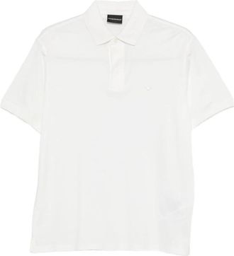 Emporio Armani Polo shirt met korte mouwen - Heren - Polos - Wit - XL - Katoen - Tops