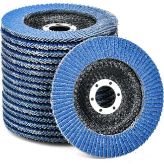 OEM 10 Discos Abrasivos De &Oslash; 125 Mm X 22,2 Mm, Grano 40, Para Desbarbar, Eliminar &Oacute;xido, Pulir Y Dar Acabado -crezuo