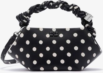 Ganni Black Polka-Dot Mini Bou Bag