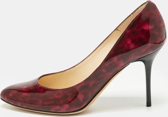 Jimmy Choo London Two Tone Patent Leather Gilbert Pumps