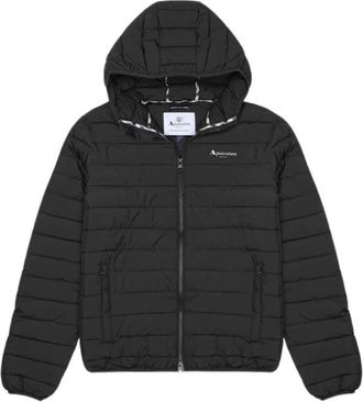 Aquascutum Hooded 100gsm Jacket - Heren - Winterjassen - Zwart - M - Polyester - Jassen