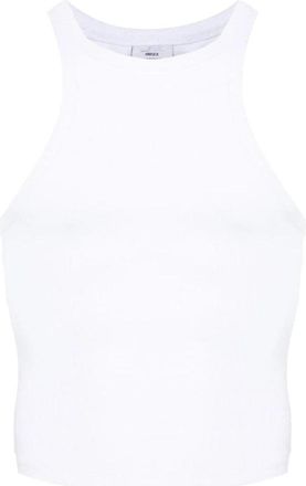 VETEMENTS Ribgebreide Racerback Tanktop - Dames - Tops zonder mouwen - Wit - M - Katoen - Tops
