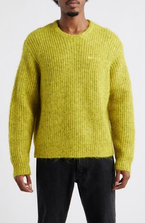 Obey Dexter Relaxed Sweater in Chartreuse at Nordstrom, Size Xx-Large