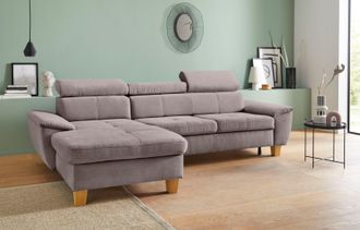 Exxpo Sofa Fashion Ecksofa »Enya, aufwendige Detailverarbeitung, hoher Sitzkomfort, bequem, L-Form« inkl. Kopfteilverstellung, wahlweise mit Bettfunktion und Bettkasten