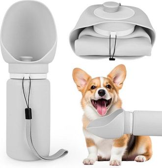 OEM Botella De Agua Plegable Para Perros, 550 Ml Dise&ntilde;o A Prueba De Fugas Y Manos Libres, Ideal Para Paseos, Senderismo, Acampada Y Viajes