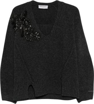 Ermanno Scervino Truien & Vesten, Dames, Grijs, S, Wol, Wool Sweater