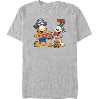 Garfield Mens Garfield Halloween Duo Graphic T-Shirt in Athletic Heather at Nordstrom, Size Xx-Large