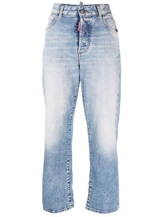 Dsquared2 straight-leg jeans - women - Polyester/Cotton/Elastane/Cotton - 40 - Blue