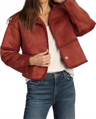 Dylan Casey Stitched Jacket In Rich Red