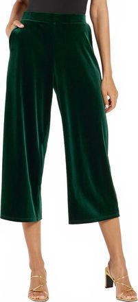 Marie Oliver Velvet Wide Leg Pants In Green