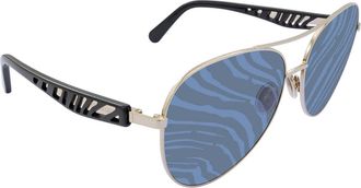 Roberto Cavalli Blue Smoked Mirrored Pilot Ladies Sunglasses IWLMAP-IMAPM-32C