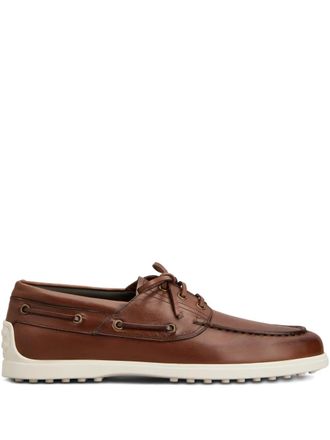 Tod's laced boat shoes - Brown