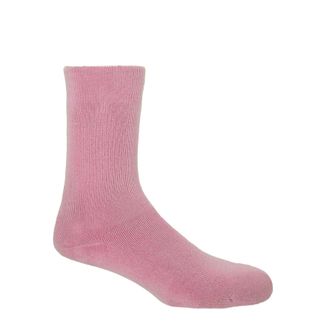 Peper Harow Plain Mens Bed Socks - Pink
