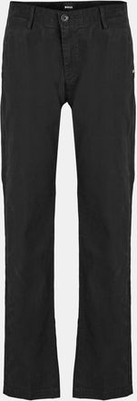 HUGO BOSS Mens Rice3 Solid Patterned Straight Chinos in Black - Size 30W/32L