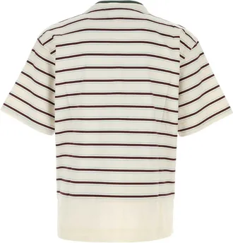 Bottega Veneta Mens Embroidered Cotton T-Shirt Beige Exterior Exterior: T-shirts And Polos