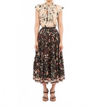 Ulla Johnson Cambrie Skirt In Obsidian