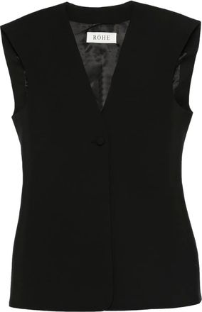 Róhe Gilet con bottone singolo - Nero