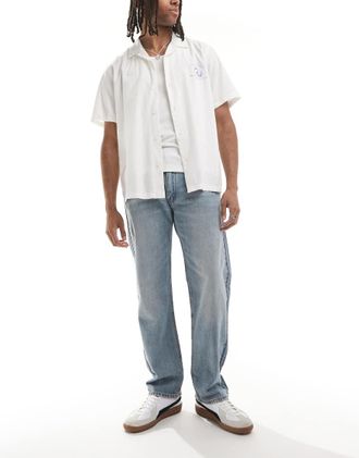 Levi's 555 - Jeans dritti taglio comodo lavaggio chiaro vintage-Blu