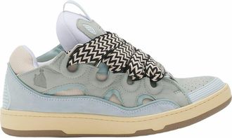 Lanvin LEATHER CURB SNEAKERS in Pale Blue at Nordstrom, Size 46 Eu