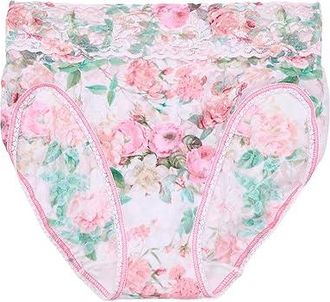 Hanky Panky Printed Signature Lace(r) French Briefs Womens Underwear Rococo Rose (Pink) : SM, Nylon