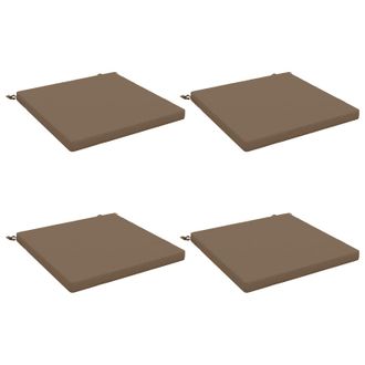 vidaXL Cuscini Per Seduta Soest 4 Pz 100% Poliestere Tortora Vidaxl