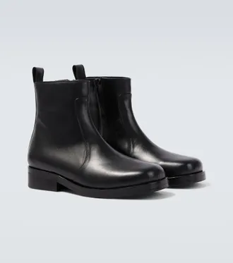 STUDIO NICHOLSON Square leather ankle boots