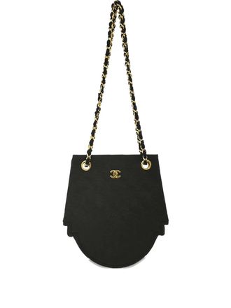 Chanel Borsa a spalla in tela trapuntata 1986-1988 - Nero