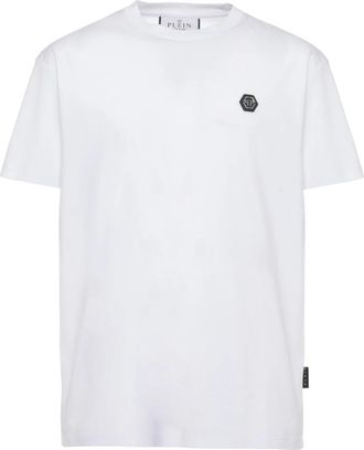 Philipp Plein Round Neck T-Shirt Hexagon - Heren - T-shirts - Wit - XL - Katoen - Tops